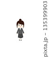 制服の会社員（驚く） 135399903