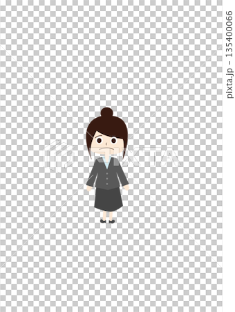 穿制服的上班族（悲傷的表情） 135400066