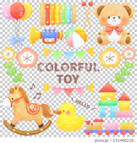 彩色玩具插畫集 135400220