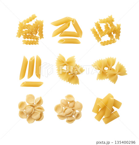 乾燥パスタのバリエーション 135400296