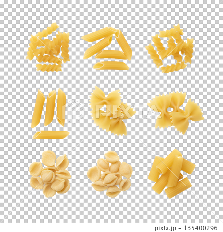 乾燥パスタのバリエーション 135400296