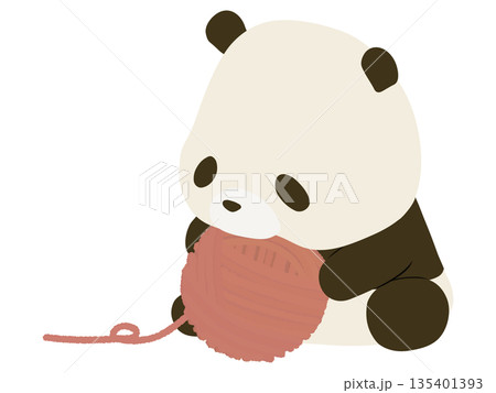 毛糸を抱くパンダ 毛糸を抱くパンダ 135401393