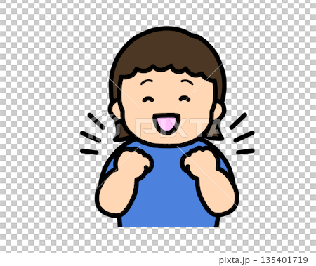 欣喜若狂的(揮拳)亞洲女孩 欣喜若狂的(揮拳)亞洲女孩 135401719