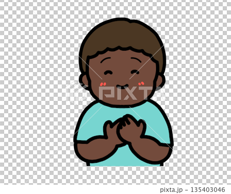 一個令人安心的黑人男孩 一個令人安心的黑人男孩 135403046