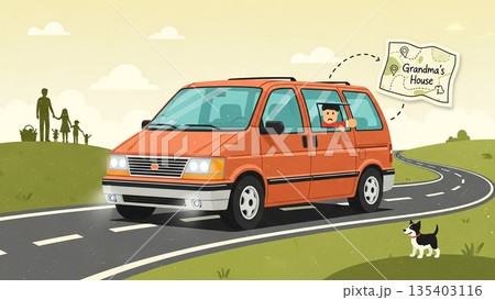 長距離ドライブの現実？少し疲れた旅路 135403116