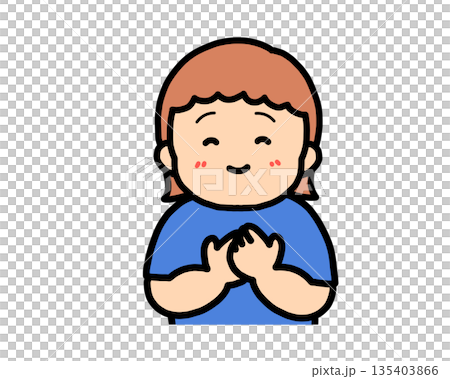 安心する 茶髪の女の子 安心する 茶髪の女の子 135403866