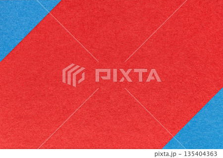 Red paper texture background with blue diagonal edges and copy space for banner presentation template Red paper texture background with blue diagonal edges and copy space for banner presentation template 135404363