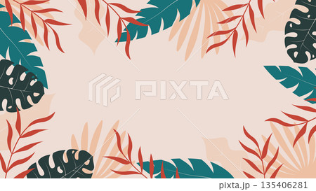 tropical plants border 135406281