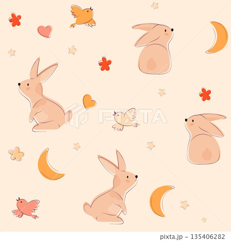 cute bunny pattern cute bunny pattern 135406282
