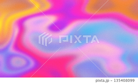 Abstract Fluid Color Waves in Pink, Purple, Orange, Blue for Y2K, Pastel Aesthetic 135408099