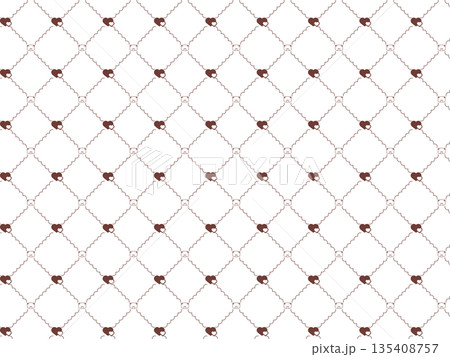 クマとハートの可愛い背景素材 135408757