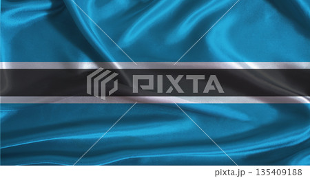 Botswana flag with cloth textured background. National flag of Botswana with realistic texture Botswana flag with cloth textured background. National flag of Botswana with realistic texture 135409188