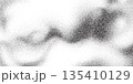 Black halftone dot waves on white background 135410129