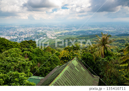 Panorama aerial view of Chiang Mai city, Thailand. Panorama aerial view of Chiang Mai city, Thailand. 135410711