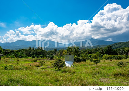 Panorama view of mountains near the Chiang Mai city, Thailand. Summer day. Panorama view of mountains near the Chiang Mai city, Thailand. Summer day. 135410904