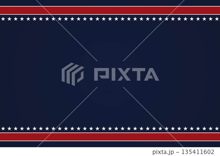 USA Patriotic Banner with Decorative Star Frame USA Patriotic Banner with Decorative Star Frame 135411602