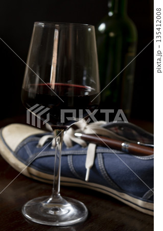 glass of red wine glass of red wine 135412008