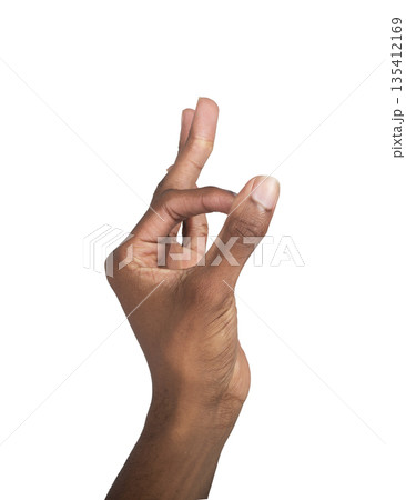 Ok hand gesture with thumb and finger forming circle, positive sign of agreement and correct symbol. Ok hand gesture with thumb and finger forming circle, positive sign of agreement and correct symbol. 135412169