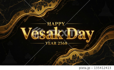 Happy Vesak Day Elegant Buddhist Celebration Background Happy Vesak Day Elegant Buddhist Celebration Background 135412413