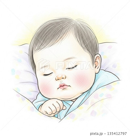 赤ちゃんのイラスト 135412797