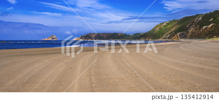 Beach of Los Quebrantos, San Juan de la Arena, Spain Beach of Los Quebrantos, San Juan de la Arena, Spain 135412914