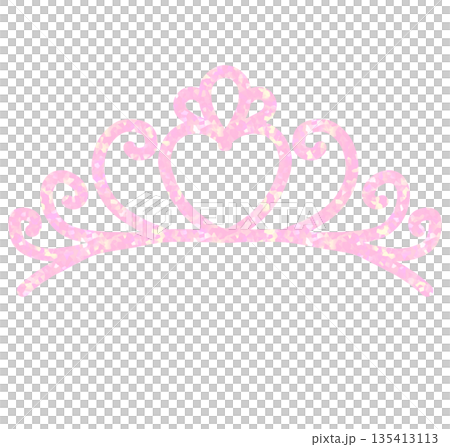 ピンクのホログラムのティアラ 135413113