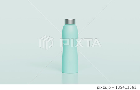 Portable Stainless Water Bottle Tumbler Mock up. 3D Rendering. Portable Stainless Water Bottle Tumbler Mock up. 3D Rendering. 135413363