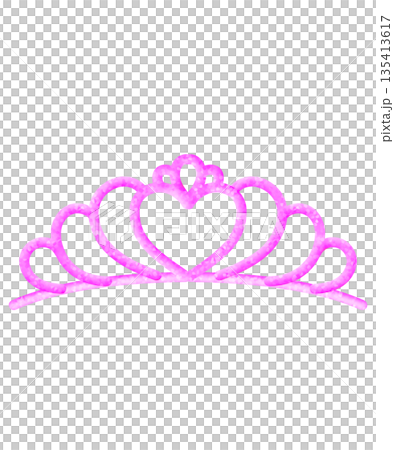 Pink holographic sticker-like tiara 135413617
