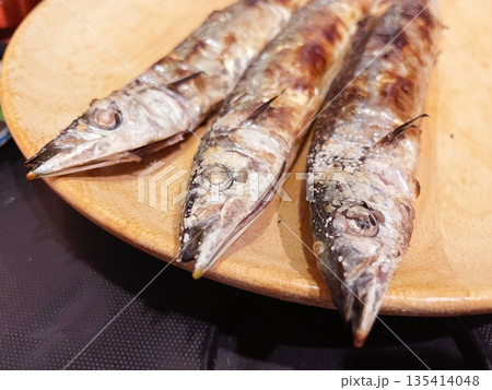 サンマの塩焼き 秋の味覚 135414048