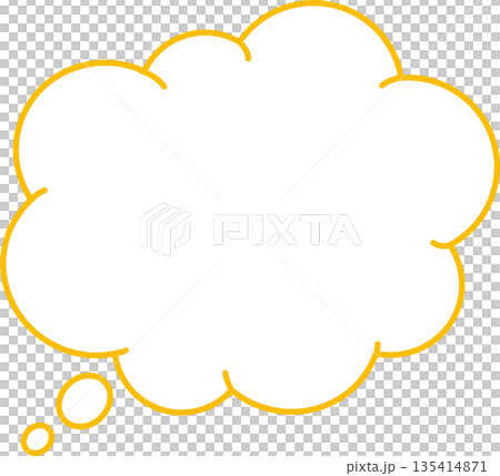 雲狀黃色對話框 135414871