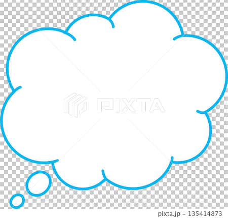 雲狀對話框,淺藍色 雲狀對話框,淺藍色 135414873