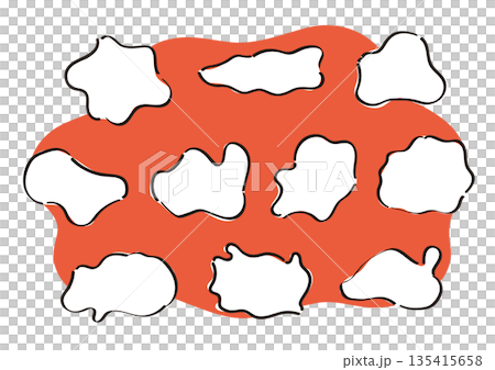 A set of hand-drawn lines with a fuzzy shape A set of hand-drawn lines with a fuzzy shape 135415658