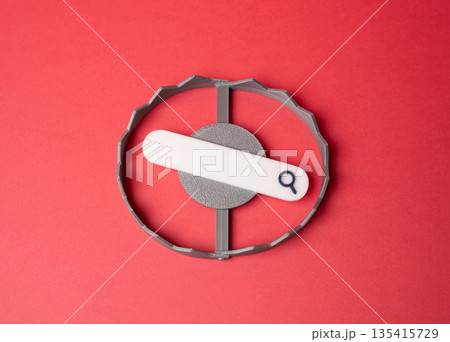 The search bar is trapped. Punishments and repression for searching for unwanted information online. Digital censorship concept, surveillance pressure and restricted access 135415729
