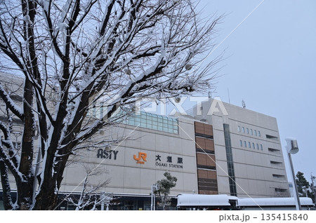 雪を纏った大垣駅(おおがきえき)東海道本線 雪を纏った大垣駅(おおがきえき)東海道本線 135415840