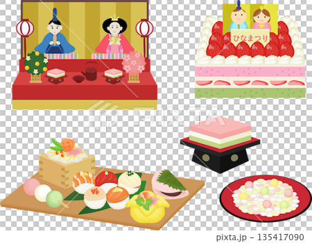 ひな祭りアイテムセット 135417090