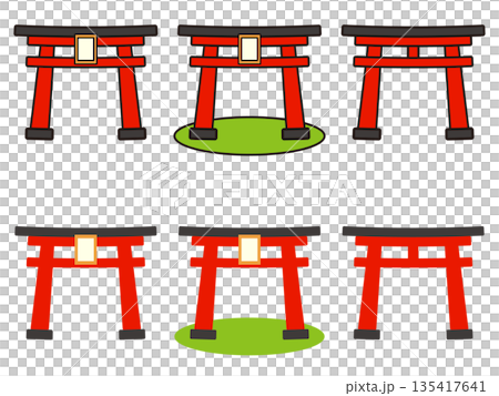 神社鳥居插圖素材集 135417641
