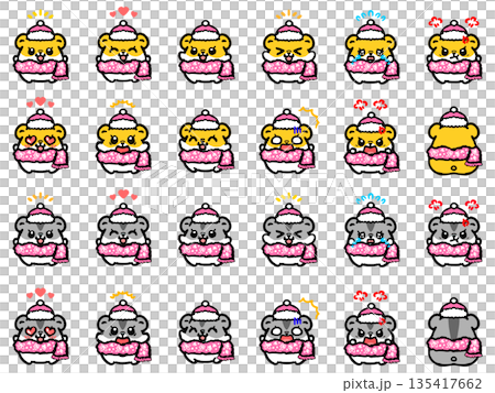 可愛的倉鼠冬裝插畫集 3 135417662