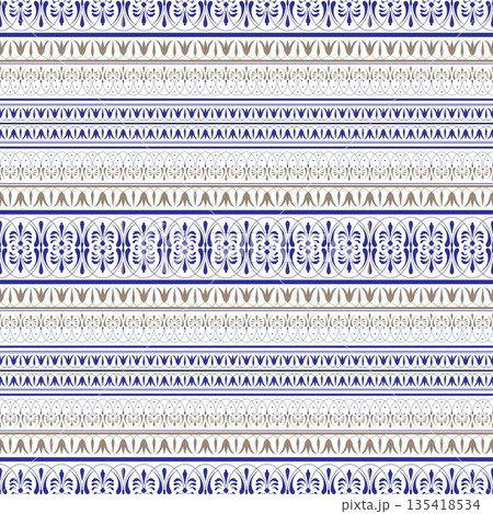 Seamless vector pattern. Indian heritage textile, handwoven saree pattern, gujarati textile, geometric ikat design, ethnic indian print, double ikat motif, authentic patola saree design. Ethnic, folk 135418534