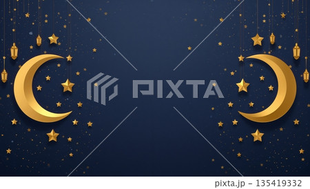 Purple Background With Stars and Crescent Moons for Ramadan Celebration Events and Decorations Purple Background With Stars and Crescent Moons for Ramadan Celebration Events and Decorations 135419332