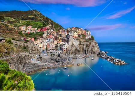 Manarola and Sunset Manarola and Sunset 135419504