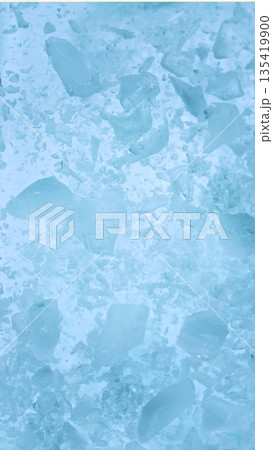 Super Slow Motion of Exploding Ice Shards , Close-up 135419900