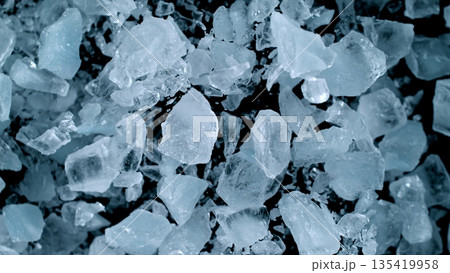 Super Slow Motion of Exploding Ice Shards , Close-up 135419958