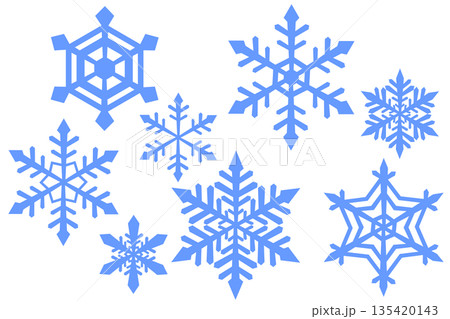 雪の結晶のイラスト素材セット 135420143