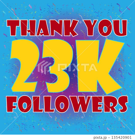 Thank You 23K Followers Graphic - Bold Minimalist Celebration Design for Social Media Milestones 135420901