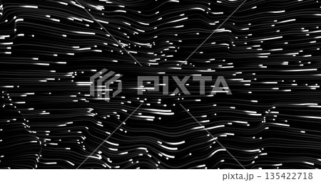 Wave pattern vector. 3D glowing abstract digital particles background. Technology concept. Abstract background. Future vector illustration. 135422718