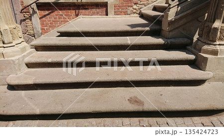 Old stone stairs architectural detail Old stone stairs architectural detail 135424723