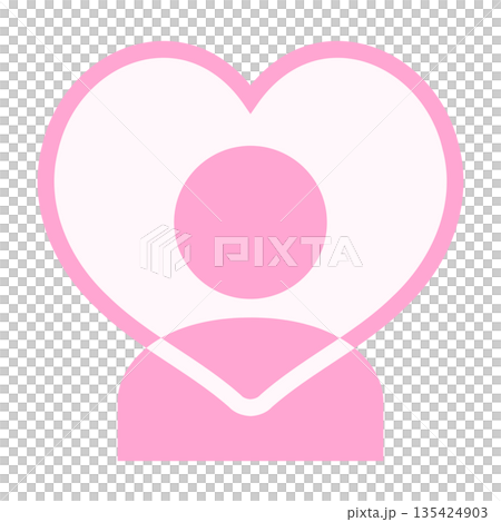 Person and heart ring icon 135424903