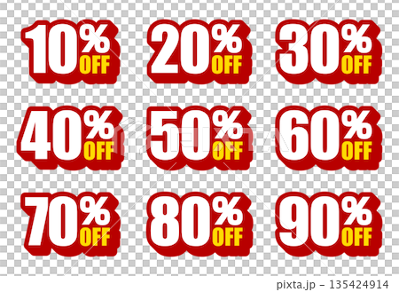 10%、20%、30%、40%、50%、60%、70%、80%、90% 折扣促銷 10%、20%、30%、40%、50%、60%、70%、80%、90% 折扣促銷 135424914