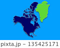 北アメリカ大陸とグリーランド 135425171