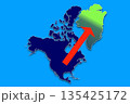 北アメリカ大陸とグリーランド 135425172